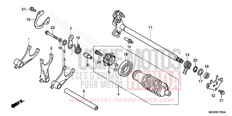 SCHALTTROMMEL (NC700X/XA) von NC700X Schaltgetriebe DEGITAL SILVER METALLIC (NHA30) von 2013